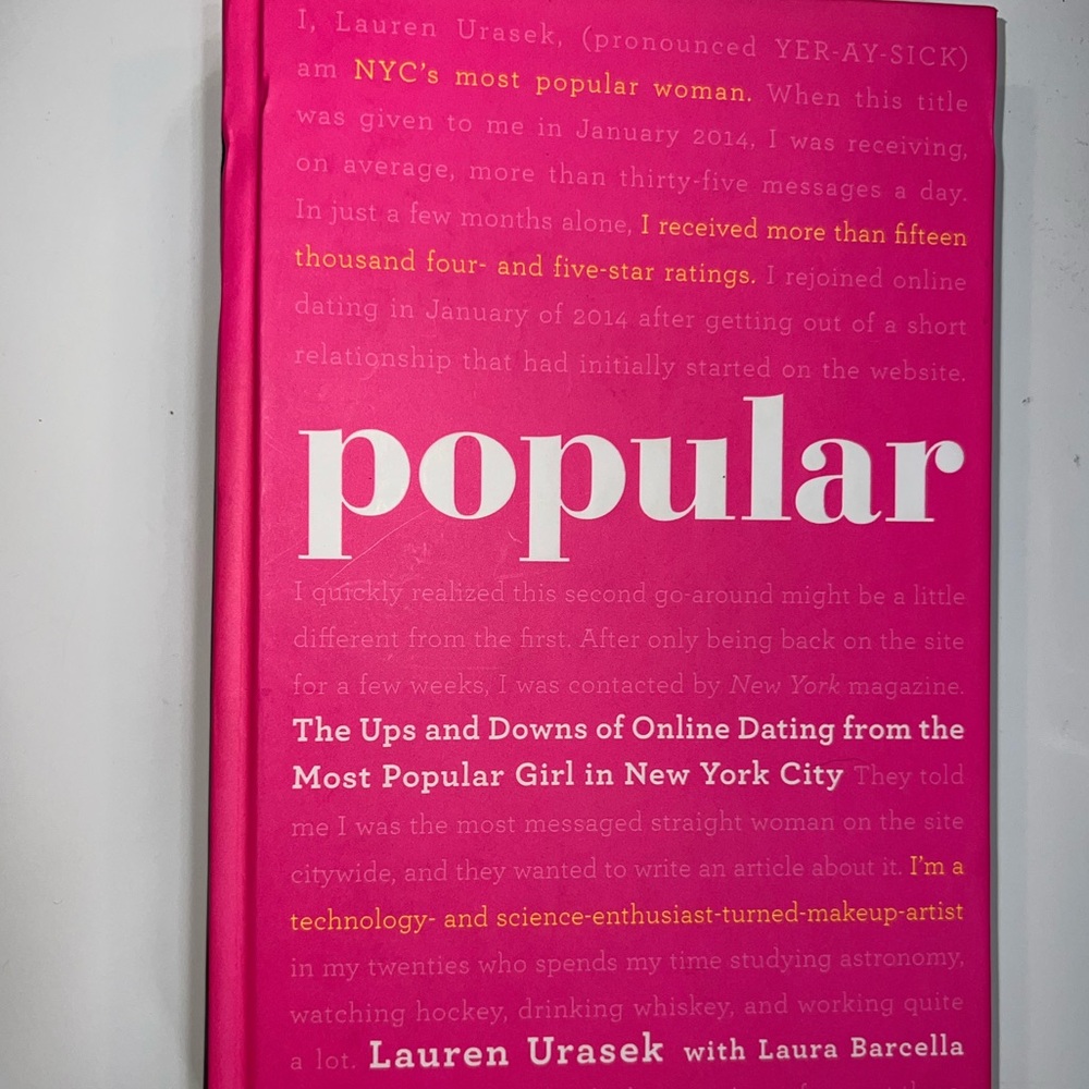 Hardcover Book “Popular” By Lauren Urasek